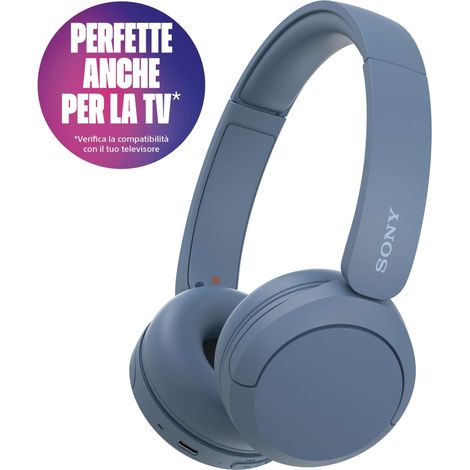 Sony Cuffie Bluetooth Wireless WH-CH520 Durata della Batteria fino a 50 Ore Blu (1/4)