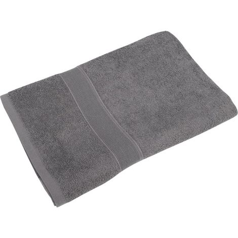 Telo bagno in spugna di cotone MALLOS 50x90 cm art. 62318 grigio scuro acciaio (1/2)