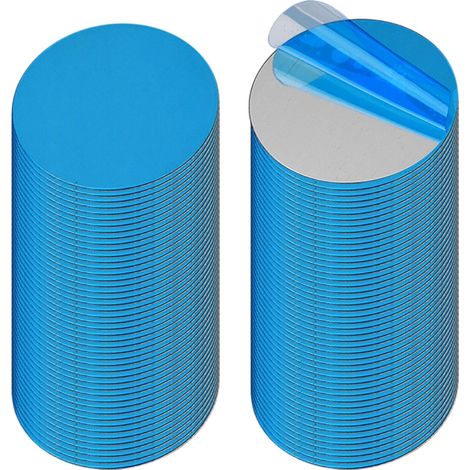Lot de 100 plaquettes métalliques autocollantes argentées - 30 mm - Rondes - Aimants pour étagère Tonie - Points magnétiques Tonie - Plaquettes métalliques autocollantes pour téléphone portable (1/5)