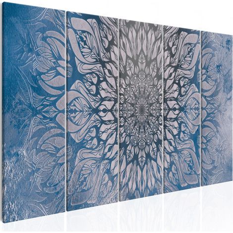 Tableau Imprimé 5 Panneaux "Hypnosis Blue Narrow" 90 x 225 cm (1/2)