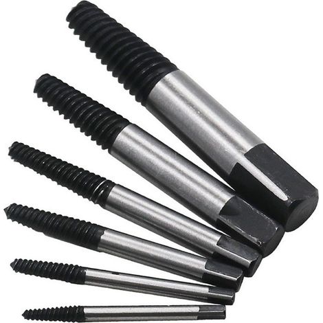 6pcs Extracteurs de Vis Cassée en Acier, Goujons, Boulons Cassés Endommagés (1/5)