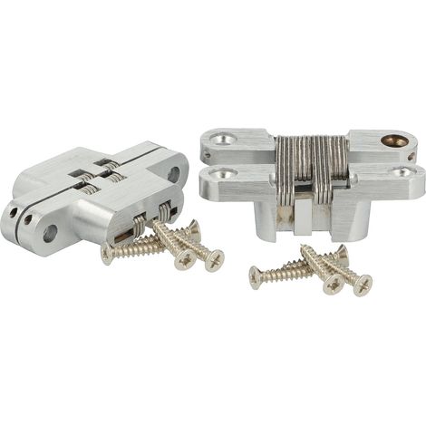SOTECH 1 Paar Einfrässcharnier VICI Öffnungswinkel 180° für Möbeltüren, Truhen, Klapptische, Ausführung 60 x 13 mm (1/5)