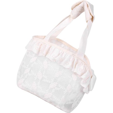 Sac à main en dentelle pour chien et chat, respirant, grande capacité, empêche la rupture, anneau D, sac à main de voyage pour animaux de compagnie, taille Beige (1/5)
