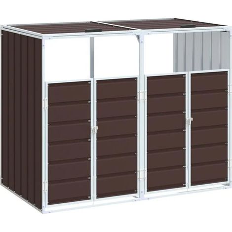 Un chariot de stockage pour deux conteneurs en acier. (1/5)