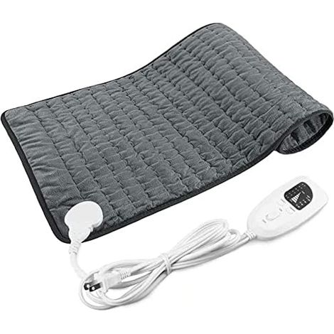 Couverture chauffante électrique, coussin chauffant de physiothérapie avec 6 niveaux de chaleur et 4 modes de synchronisation,76x40cm vert foncé
