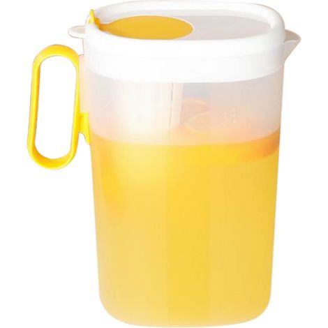 Eine bruchsichere 1,8-Liter-Wasserflasche mit abnehmbarem Deckel und Fruchteinsatz, geeignet für heißes/kaltes Wasser, aromatisierte Getränke und Eistee. (1/4)