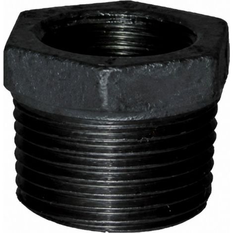 Reduzierter Nippel 20x27 / 12x17, männlich weiblich schwarz