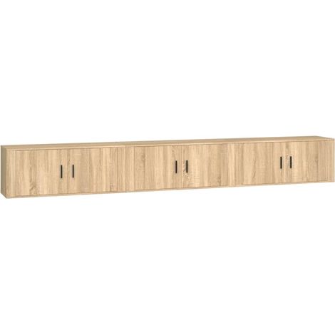 Meubles TV muraux 3 pcs Armoires TV suspendues - chêne sonoma 100x34,5x40 cm fr2755 - Maison La Vie