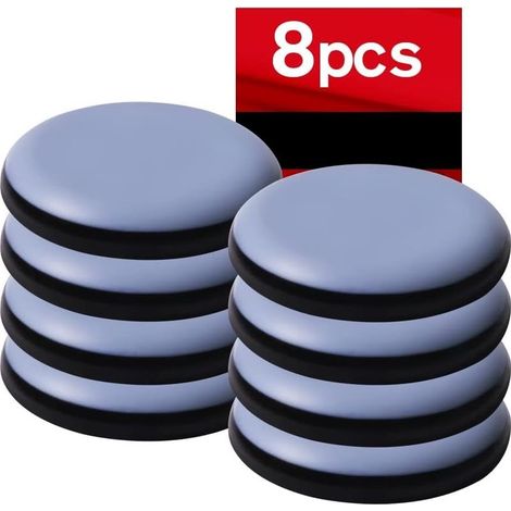 Set of 8 self-adhesive Teflon pads, 50 mm – Noise reduction – Floor protection – For heavy furniture such as sofas and beds (1/5)