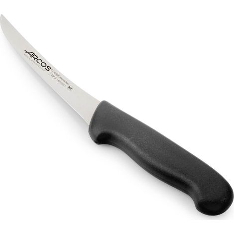 Coltello disosso semiflessibile Arcos 2900- Prof 291225 con alveoli in acciaio inox Nitrum e mango ergonomico in polipropilene nero e lama 14 cm, coperchio espositivo.