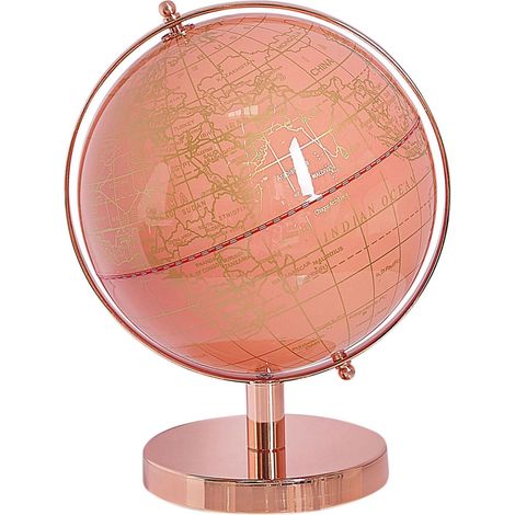 Mappamondo Girevole in Plastica Oro Rosa con Base in Metallo Cabot (1/5)