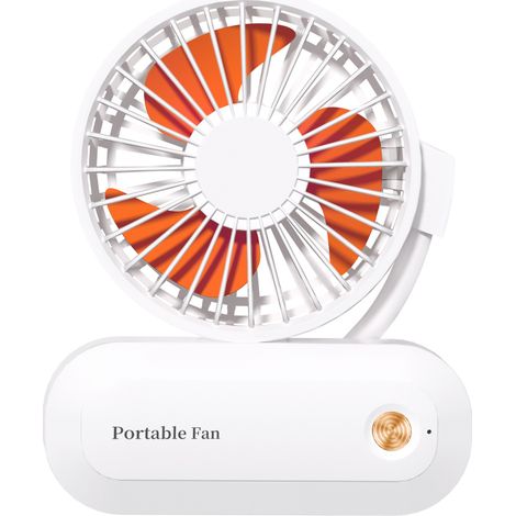 Ventilador de cuello colgante, mini ventilador de escritorio, ventilador portátil multifuncional recargable con 3 velocidades.