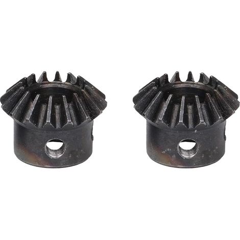 1,2 cm de diamètre de trou 16T 1,5 module 45 Engrenage conique en acier Lot de 2 Argent Noir (1/5)