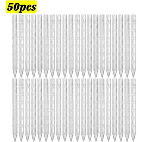 (50 pièces - (20 cm) Tubes de circulation d'air transparents en plastique pour le drainage des plantes, tubes de ventilation des racines pour le jardinage et le terreau) (1/4)