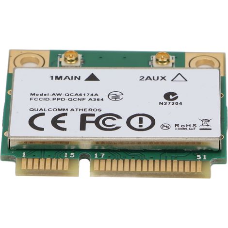 Carte Wi-Fi 1200 Mbps double bande 2,4 GHz/5 GHz 802.11 a/b/g/n/ac Mini carte réseau sans fil PCIe avec vis pour Windows 7/8/10