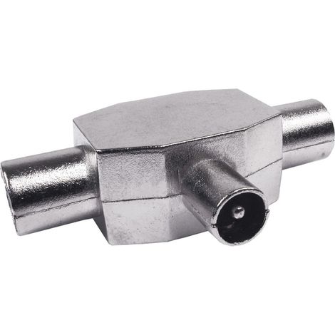 Distribuidor antena coaxial 1 macho 2 hembras blin axil