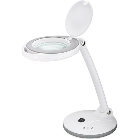 goobay 60363 Lámpara aumento LED regulable/Lámpara aumento con soporte/Lupa pie con luz / 6 W consumo/Temperatura color 6500 K/Flujo luminoso 450 lm/Tensión de funcionamiento 230 V (CA) (1/5)