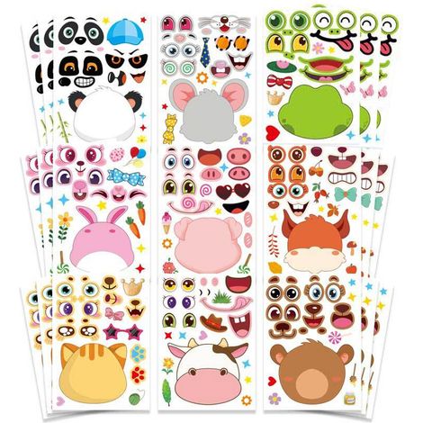 Sticker - Animal Safari - Pour Activités Créatives et Décorations de Fête - 27 Pièces - Format 15 x 21 cm (1/5)
