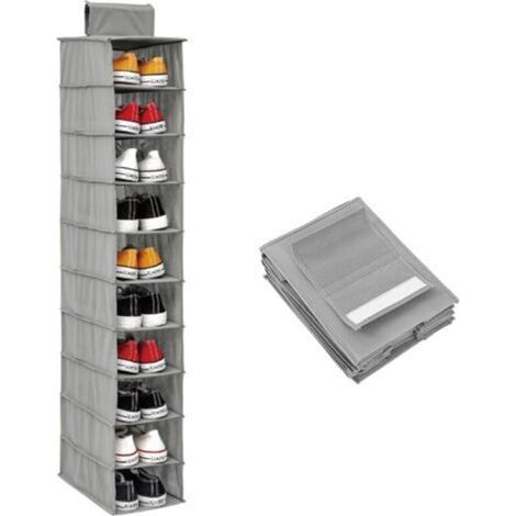 10-stöckiges, faltbares und stabiles Hängeregal für Schuhe, Hüte, Unterwäsche und Kleiderschrank (1/5)