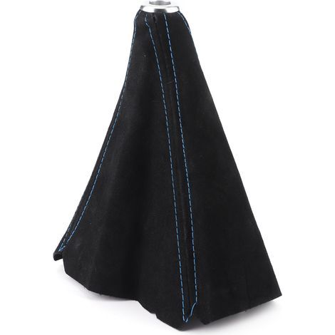 Universal suede car interior gear shift lever dust cover boot gaiter for most vehicles with blue stitching (1/5)