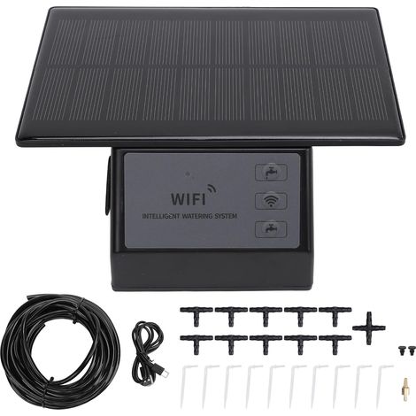 Kit D'irrigation Goutte à Goutte Automatique avec Batterie Wifi, Pompe à Eau Automatique Solaire pour Jardin, Maison, Plantes en Pot, Arrosage de Jardin, Jardin Extérieur, Kits (1/5)