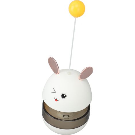 Distributeur de friandises, jouet à alimentation lente, puzzle interactif intéressant en ABS pour chiens et chats, blanc. (1/5)