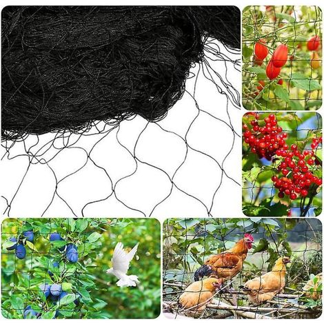 Filet de protection pour bassin noir à mailles fines (18 x 18 mm), 10 m x 5 m - Protection contre les oiseaux, les feuilles et les éclaboussures. (1/5)