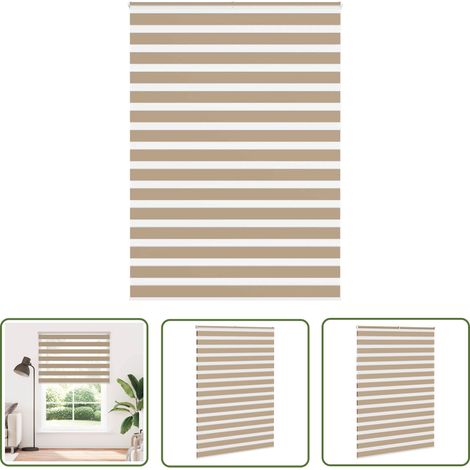 vidaXL Zebrarollo Sandbraun 155x230 cm Stoffbreite 150,9 cm Polyester (1/5)