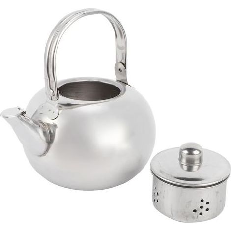 304 Thé à induction en acier inoxydable à induction à induction d'eau bouilloire à thé avec filtre-silver 14cm 1L (1/5)