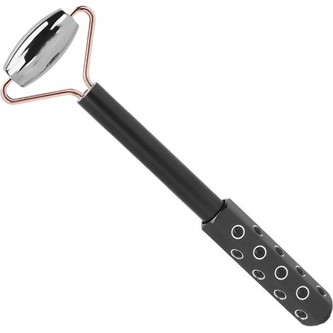 Rouleau de massage visage en pierres de germanium térahertz, outil de beauté noir, sculpteur facial, appareil de soin anti-âge, lot de 1, pour peau lisse et ferme (1/5)