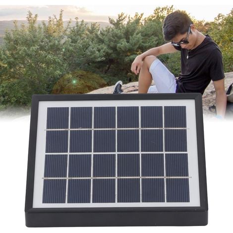 Panneau Solaire Monocrystalline 2pc 5W USB Portable avec Support pour Smartphone Camping Hiking Noir (1/5)
