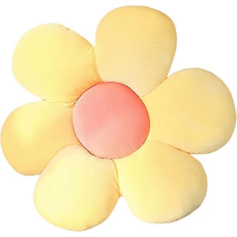 Coussins de canapé Daisy, coussin tournesol, pétales, 50 cm, jaune (1/5)