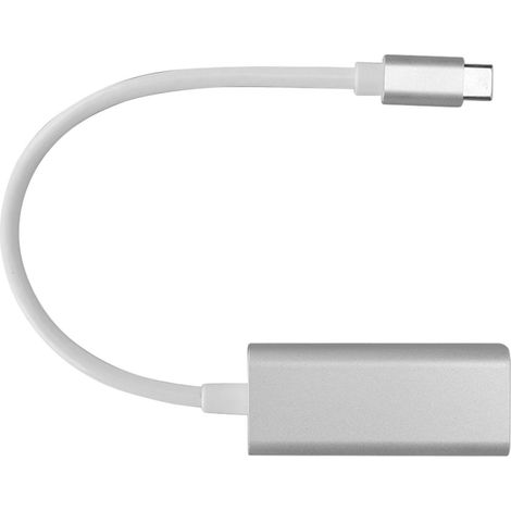 Adaptateur Ethernet USB-C vers RJ45, connexion rapide, sans pilote, argent, port Ethernet Gigabit USB-C vers RJ45 pour la maison et le bureau.