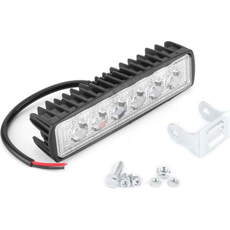 Jeffergarden Projecteur longue portée 6 LED 18 W ultra-lumineux pour voiture, SUV, moto et bateau. (1/5)