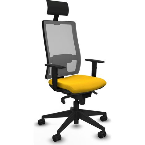Piqueras y Crespo Horna Chaise de bureau jaune ergonomique (1/3)