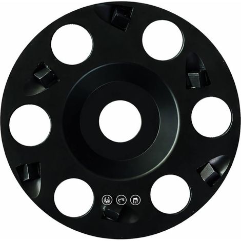 Plateau Diamanté Polycristallin D. 125 x Al. 22.23 x Ht. 4 mm - Pour Surfacage des Colles, Vernis et Résines - Diamwood
