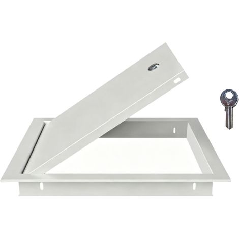 Panneau d'accès mural en alliage d'aluminium 7,68 x 7,87 pouces pour cloisons sèches de plafond avec clé pour plomberie, électricité et CVC (1/5)