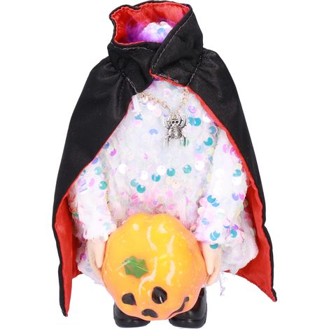 Poupée Halloween sans tête - Lutin en peluche avec citrouille et cape vampire pour décoration (1/5)