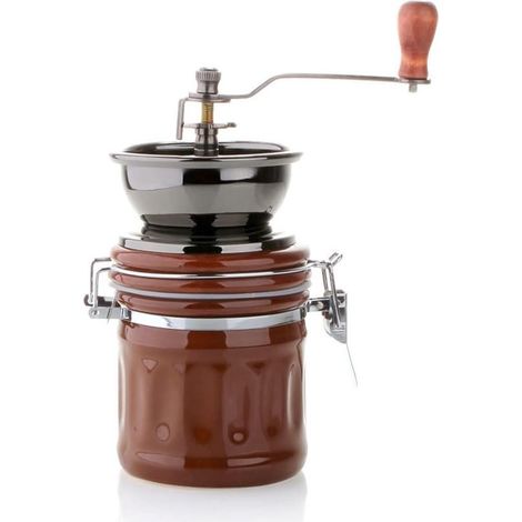 Molinillo de café manual，manivela de madera，molinillo de café manual portátil y ajustable para el hogar y el camping