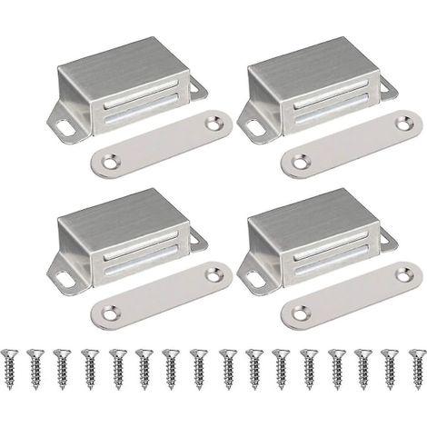 Fermeture magnétique de porte - Aimants de porte, aimant pour meubles, aimant puissant en acier inoxydable de 10 kg pour armoire