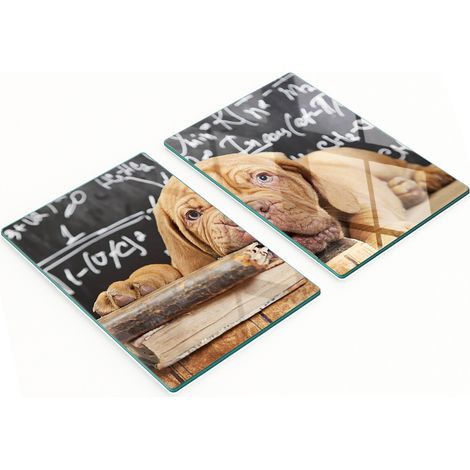 Tablas de cortar de vidrio decorativas con forma de libro "Mordiscos de perro" 2x40x52 cm (1/5)