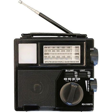 Solar Portable Emergency Radio Lecteur de Musique LED Flashlight FM AM SW Récepteur Radio Phone Chargeur Multi Function (1/5)