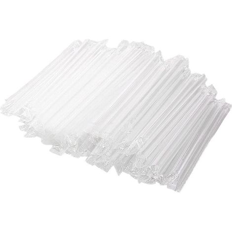 300 PièCes SéRies Smoothie Paille Jumbo Pailles à Boire en Plastique Transparent pour Thé Bulles Milk-Shake Fraises Aux Fruits (1/4)