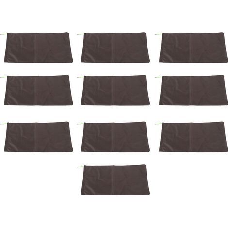 Lot de 10 sacs de sable sans sable avec cordon de serrage, barrières anti-inondation en polyester 25 x 50 cm, pour sous-sol, garage, etc.
