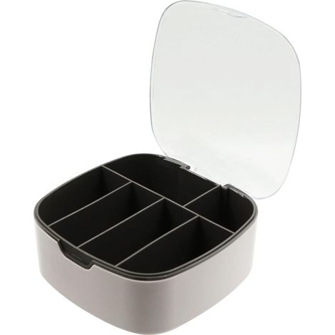 Organiseur de bureau transparent pour câbles et accessoires électroniques, boîte de rangement pour gestion des fils (1/5)