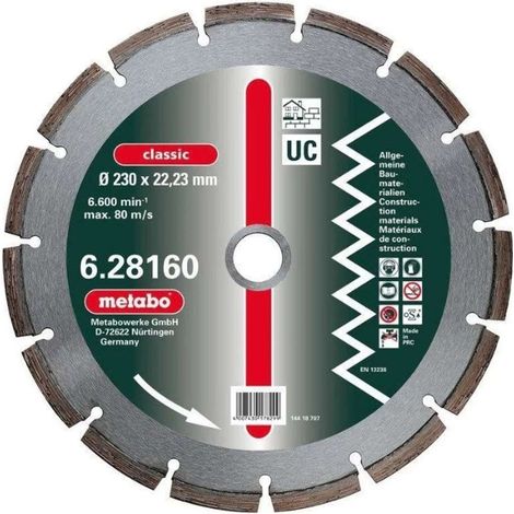 Metabo - Disco de corte diamantado para materiales de construcción 125x22,23 mm 628157000