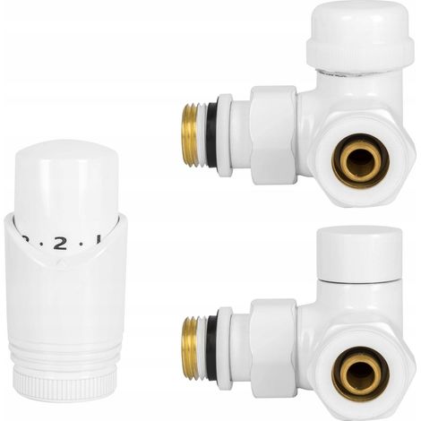 VÁLVULA AXIAL TERMOSTÁTICA BLANCA DERECHA PEX CU (1/2)
