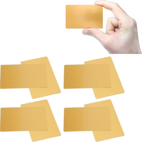 Hochwertige Metallic-Visitenkarten - 50 Blatt Goldfolie für DIY-Thermotransfer (86x54mm) (1/5)