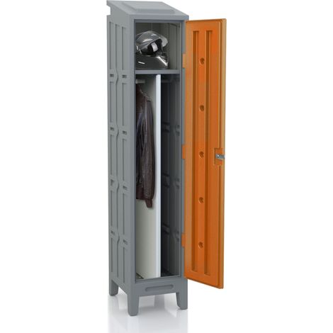 PROVOST - Vestiaire plastique PEHD orange - Armoire de rangement industrielle salissante
