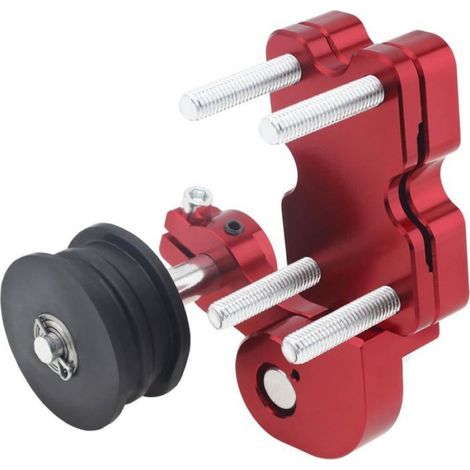 Tendeur de Poulie de Chaîne, ajusteur Automatique de Boulon de tendeur de chaîne en Aluminium de Moto sur l'outil de Rouleau (Rouge) (1/5)